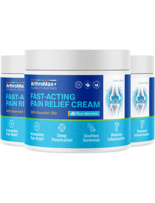 ArthroMax+ Pain Relief Cream three jar package